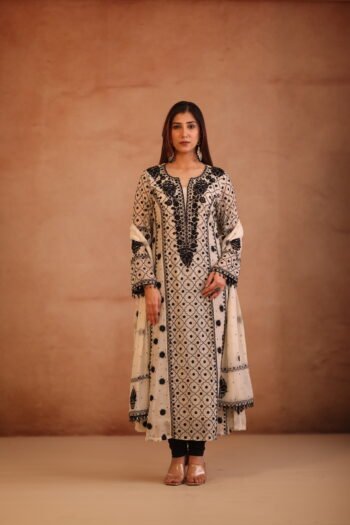 Black & White Anarkali