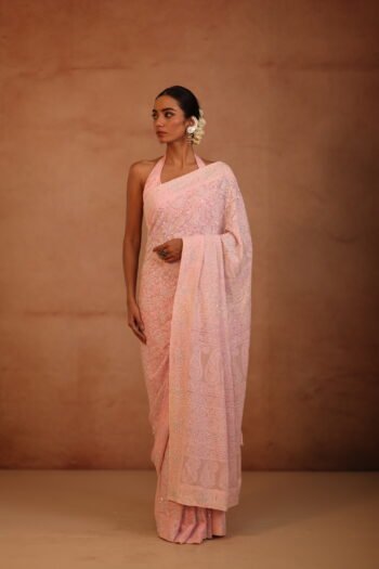 Pure georgette heavy saree