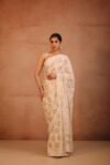White Mukaish Georgette Heavy saree